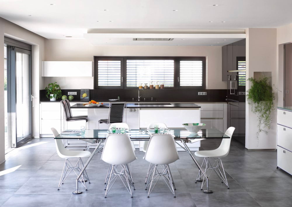 Cuisine maison passive avec fen&ecirc;tre optiwin passive