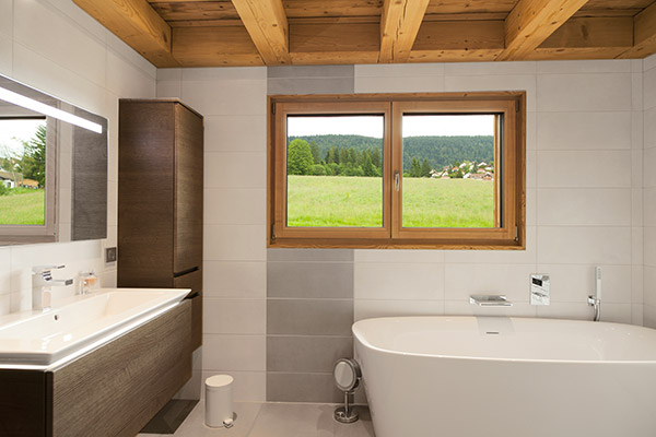 Fenêtres en bois – Salle de bains