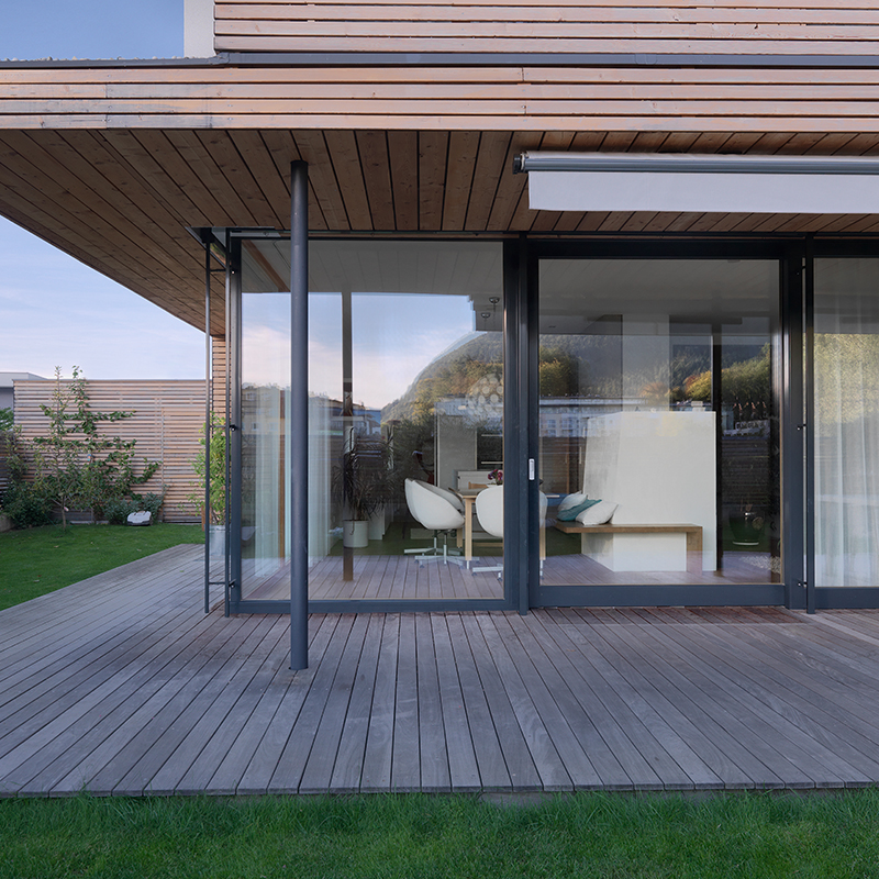 Fen&ecirc;tre passive maison passive vue ext&eacute;rieure