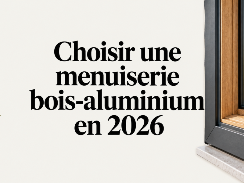 Fen&ecirc;tre bois-aluminium sur mesure dans une maison contemporaine