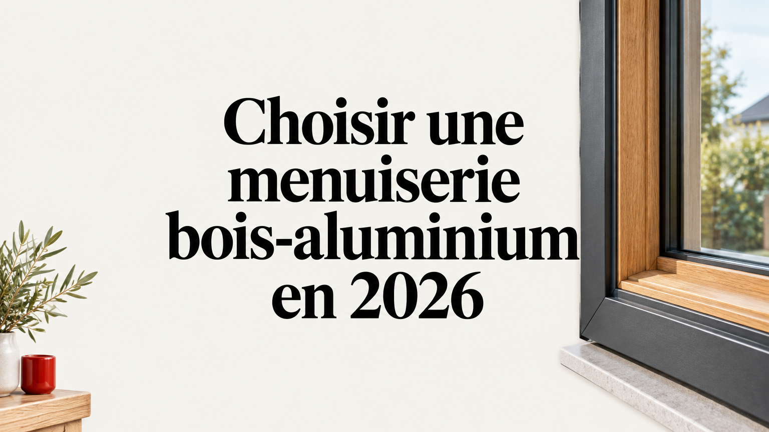 Fen&ecirc;tre bois-aluminium sur mesure dans une maison contemporaine