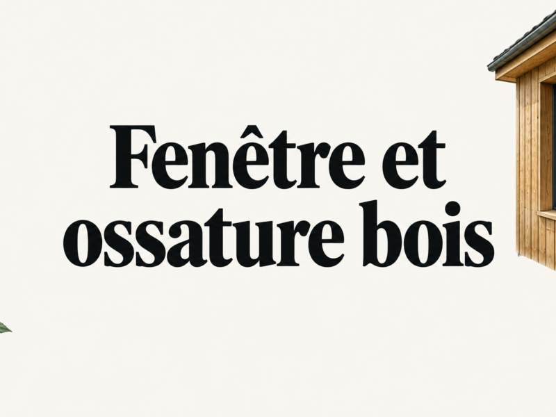 Fen&ecirc;tre install&eacute;e dans la fa&ccedil;ade d&rsquo;une maison &agrave; ossature bois