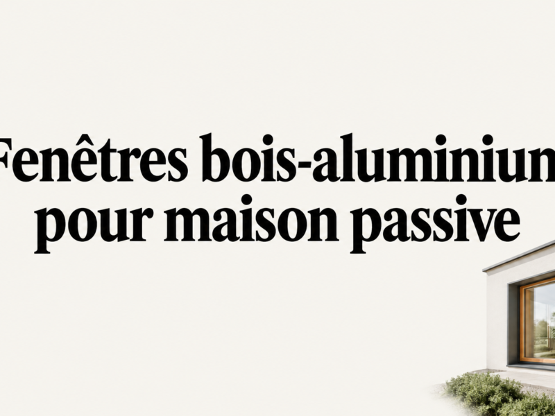Fen&ecirc;tre bois-aluminium int&eacute;gr&eacute;e &agrave; une maison passive contemporaine