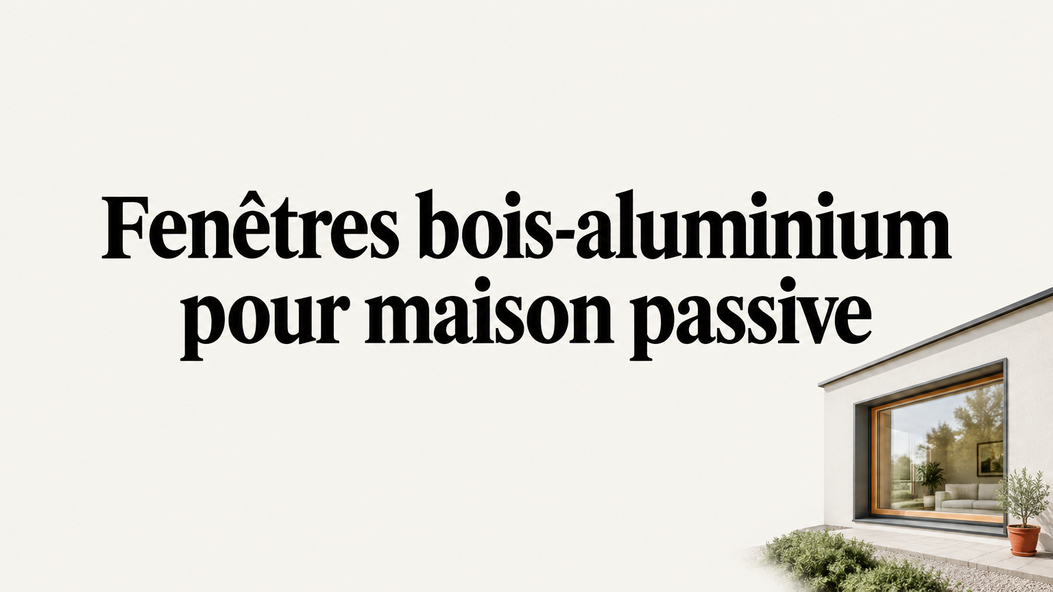 Fen&ecirc;tre bois-aluminium int&eacute;gr&eacute;e &agrave; une maison passive contemporaine