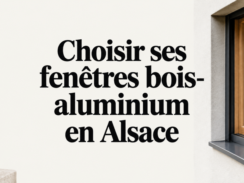 Fen&ecirc;tre bois-aluminium montrant le bois c&ocirc;t&eacute; int&eacute;rieur et l&rsquo;aluminium c&ocirc;t&eacute; ext&eacute;rieur dans une maison en Alsace